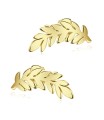 Leaf Shaped Silver Ear Stud STS-5146